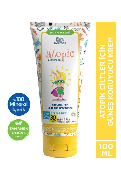 Atopik Cilt Doğal Güneş Koruyucu Krem 100 ml ürün görseli 1