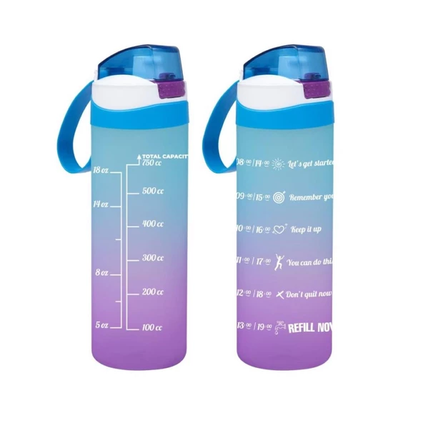 Herevin 161670-832 Motivasyon Desenli Matara 750 ml ürün görseli 1