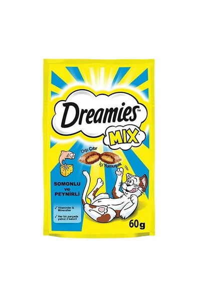 Dreamies Kedi Ödülü Mix Somonlu Tavuklu Peynirli 60 gr ürün görseli 1