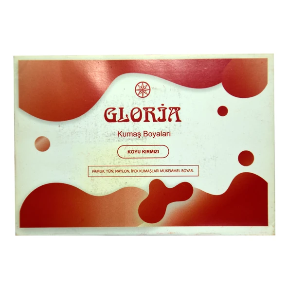 Gloria Kumaş Boyası Koyu Kırmızı 10 Gr Pkt ürün görseli 1