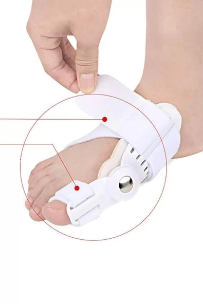 Aveo 1 Adet Ayak Baş Parmak Kemik Düzeltici Halluks Valgus Ayak Bakımı Bunyon Koruyucu Gece Ateli ürün görseli 1