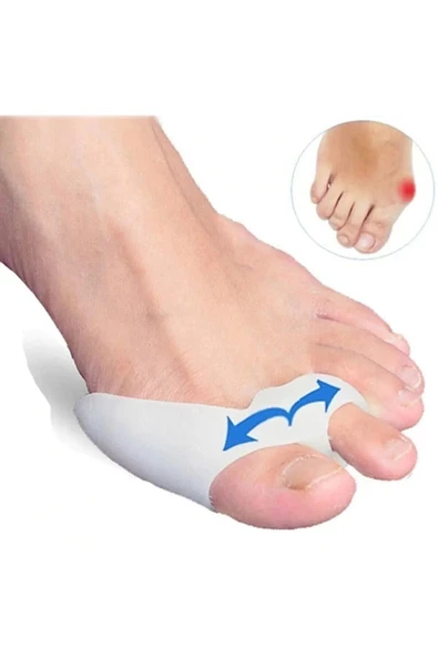 Aveo 2 Adet Ten/Beyaz Renk Orta Parmağa Geçen Metatarsal Pad Ayak bunyon kemik koruyucu makaralı parmak yastık halluks valgus ürün görseli 1