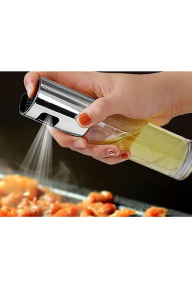 Zeytinyağı Cam Sprey Şişesi Sirke Yağ Püskürtücü Barbekü Sosu Yağdanlık 100ml ürün görseli 1