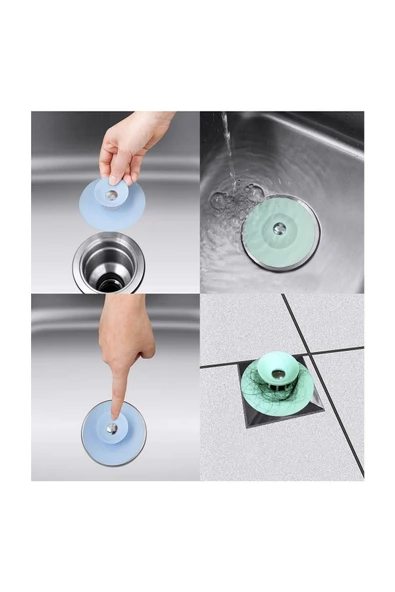 Duşakabin Kilitli Lavabo Küvet Süzgeci Silikon Kilitli Lavabo Küvet Tıpası Lavabo Tıkacı ürün görseli 1