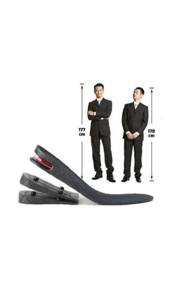 2 Adet Hava Yastıklı 7 Cm Tam Boy Tabanlık Gizli Topuk Uzatıcı ürün görseli 1