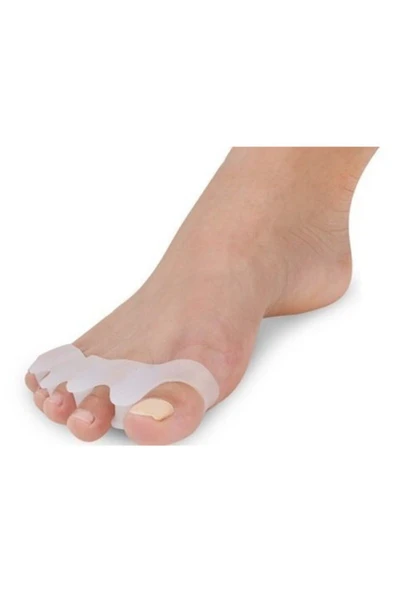 Aveo 2 Adet Ayak Parmak Koruyucu Ayak 5 Parmağı Ayıran Silikon Makaralı Bunyon Şekil Bozukluğu Giderici Hallux Valgus ürün görseli 1