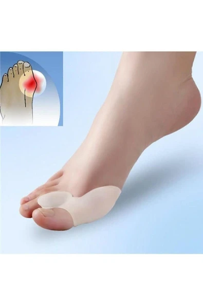 Silikon Makaralı Ayak Baş Parmak Kemik Bunyon Koruyucu Bunion Halluks Valgus Set Başparmak Geçen ürün görseli 1