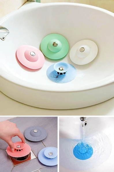 1 Adet Süzgeçli Banyo Küvet Lavabo Gider Filtresi Süzgeci Pompası Tıkacı Tıpası ürün görseli 1