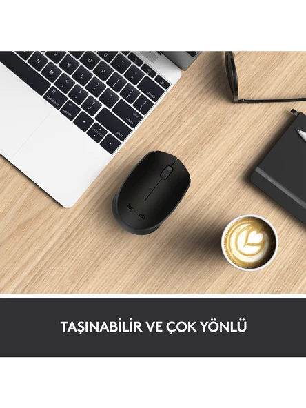 Logitech M171 USB Alıcılı Kablosuz Kompakt Mouse - Siyah - Resim 3