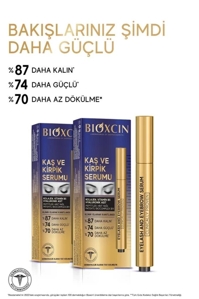 Bioxcin Kaş Kirpik Serumu - Kolajen Hyaluronik Asit Hint Yağı Keratin Peptidleri B5 Biocomplex B11 ürün görseli 1