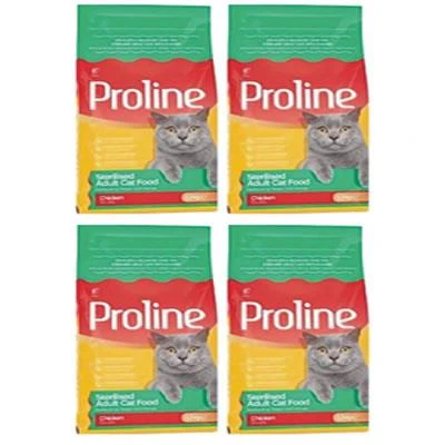 Pro Line Sterilised Tavuklu Kısır Kedi Maması 1.2 Kg*4 Adet ürün görseli 1