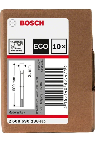 Bosch Eco Yassı Keski SDS-MAX 600*25mm 10'LU ürün görseli 1