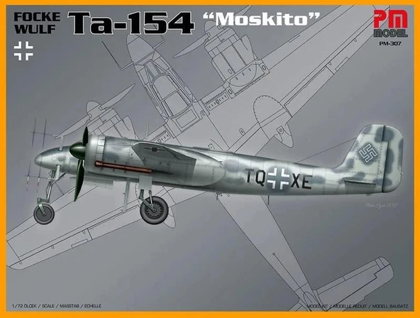 Focke Wulf Ta 154 Moskito Pm Model Gece Avcı Uçağı Demonte Plastik Maketi ürün görseli 1