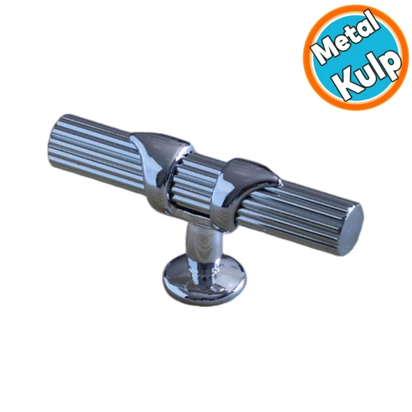 Metal Düğme Tek Vidalı Çekmece Mutfak Mobilya Dolabı Dolap Kapak Kulpu Kulbu Kulpları Krom ürün görseli 1