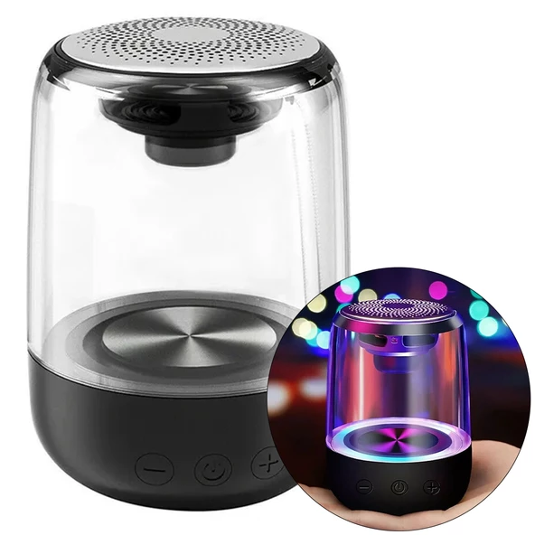 Magicvoice MV-24696 600 Mah Taşınabilir RGB Mikrofonlu AUX - TF- BLUETOOTH 3 Watt Hoparlör Mini Speaker (beyaz) ürün görseli 1