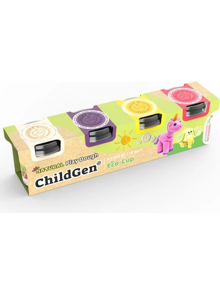 ChildGen Oyun Hamuru Ecocup - 125 gr 4'lü Set ürün görseli 1
