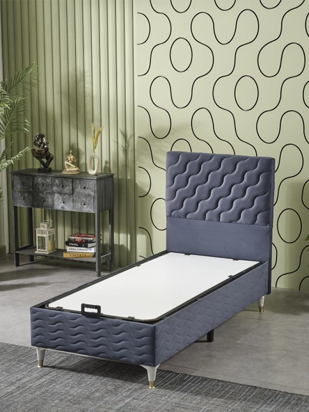 Beehanem Simge 90x190 Tek Kişilik (Baza+Başlık) 2 Li Set (BabyFace İndigo) ürün görseli 1