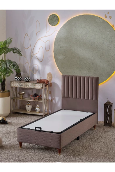 Beehanem Ezgi 90x190 Tek Kişilik (BAZA BAŞLIK) 2 Li Set (BABYFACE KAHVE) ürün görseli 1