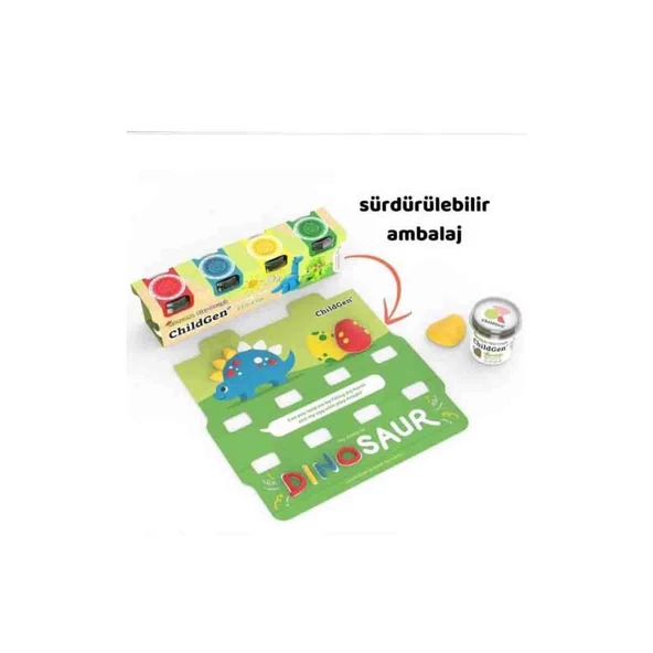 ChildGen Oyun Hamuru Ecocup - 125 gr 4'lü Set - Resim 2