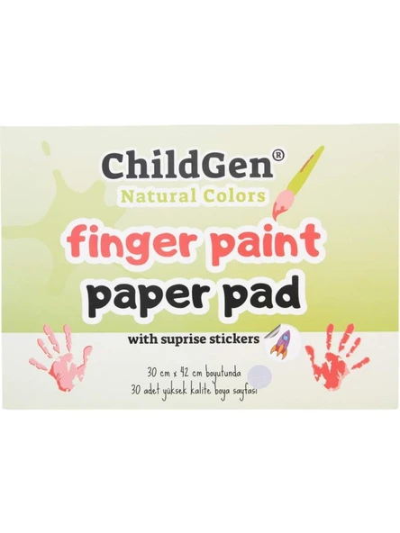 Childgen Parmak Boya Resim Defteri (Finger Paper Pad) ürün görseli 1