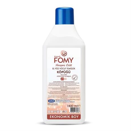 FOMY Hassas Cilt Kuru Sert Ciltler için Yoğun Nemlendirici ve Arındırıcı Kremli Köpük Sabun 1800 ml ürün görseli 1