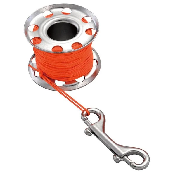 KRAKEN Makara Mini Reel 45 mt Metal, Karabina ile ürün görseli 1