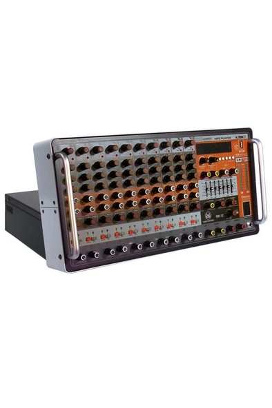 Maxword RM-12 Yüksek Kaliteli Rack Tipi Mixer 12 Kanal 2x550 Watt ürün görseli 1