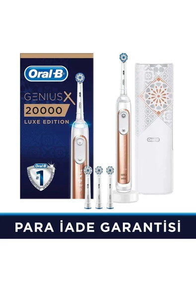 Oral-B Genius x Luxe Edition Yapay Zeka Destekli Şarj Edilebilir Diş Fırçası Rosegold + Seyahat Kabı ürün görseli 1