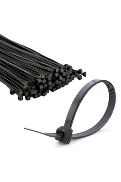 ZEMBİL Siyah Kablo Bağı Plastik Cırt Kelepçe 4.8x300 Mm 30 Cm 100 Adet Crtsyh30 ürün görseli 1