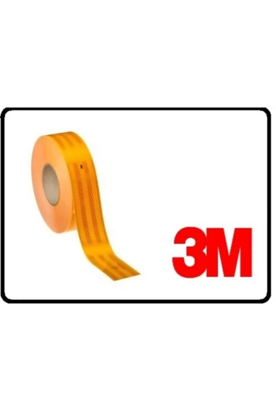 3M Reflektif Fosfor Şerit 5,5 Cm-50 Metre Sarı E1 Belgeli ürün görseli 1
