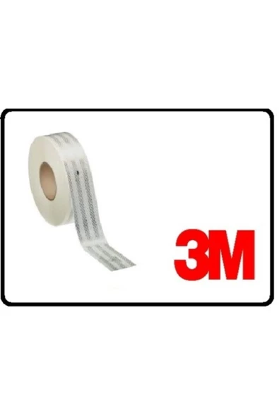3M Reflektif Fosfor Şerit 5,5 Cm-50 Metre Beyaz E1 Belgeli ürün görseli 1