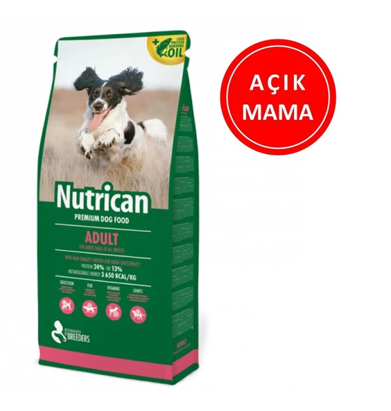 Nutrican Adult Chicken Tavuk Etli Köpek Maması 1 Kg AÇIK ürün görseli 1