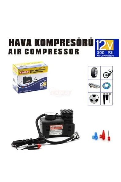 Cabba Çakmaklık Girişli Hava Kompresörü 12v 300 Psi Lastik Şişirici Pompa ürün görseli 1