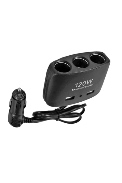 Carub  Çogaltıcı Soket Kablolu 3 Lü 2 Usb ürün görseli 1