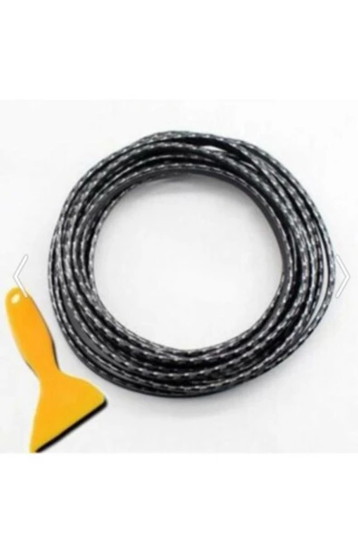 TRENDLIFEOTO Damalı Trim Fitilli Yeni Nesil Araç Içi Ip Şerit Balık Sırtı Nikelajlı 5 Metre ürün görseli 1