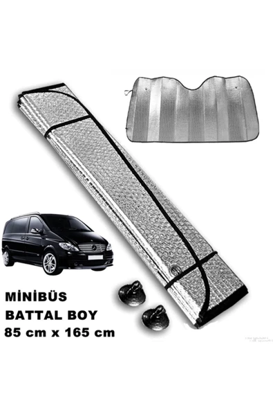 Point Oto Ön Cam Güneşlik Metalize Jumbo Büyük Boy Gümüş Maxi 85 X 165 Cm ürün görseli 1