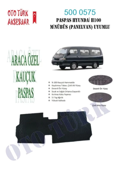 Leader Hyundaı H100 Minibüs Ve Panelvan Kauçuk Paspas Ön ürün görseli 1