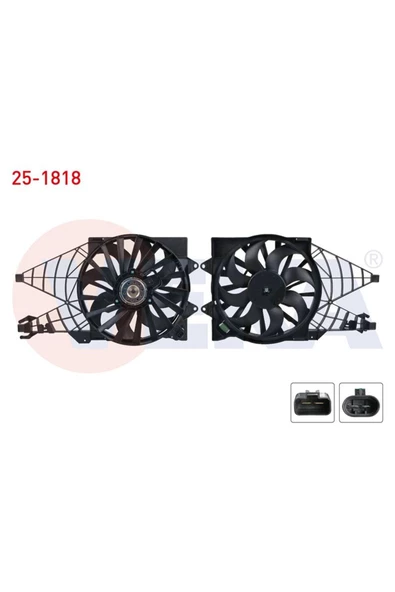 Veka Fan Motoru (SU KLIMA) Davlumbazlı Teklı Fan Fıat Lınea (323) 1.3 Mjt 2007-25-1818 51785226 ürün görseli 1