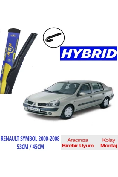 Rbw Renault Symbol Hybrid Silecek Takımı (2000-2008) ürün görseli 1