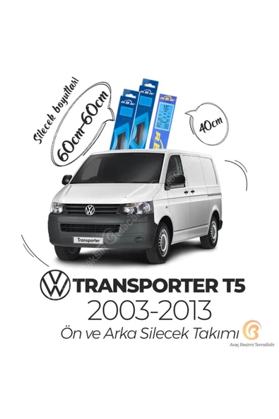 Inwells Volkswagen Transporter T5 Ön Arka Silecek Seti (2003-2013) Rbw ürün görseli 1