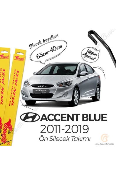 Inwells Hyundai Accent Blue Muz Silecek Takımı (2011 - 2019) ürün görseli 1