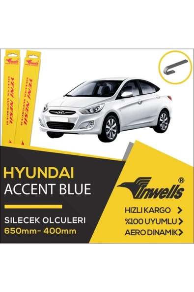 Inwells Hyundai Accent Blue 2011 2015 Muz Silecek Takımı ürün görseli 1