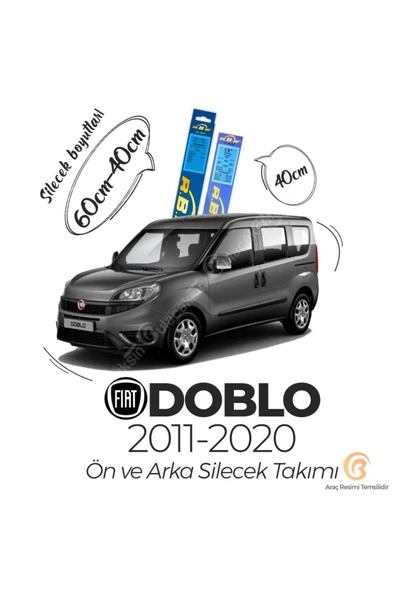 Rbw Fiat Doblo Ön Arka Silecek Seti (2011-2021) ürün görseli 1