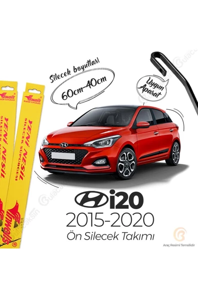 Inwells Hyundai I20 Muz Silecek Takımı (2015-2020) ürün görseli 1