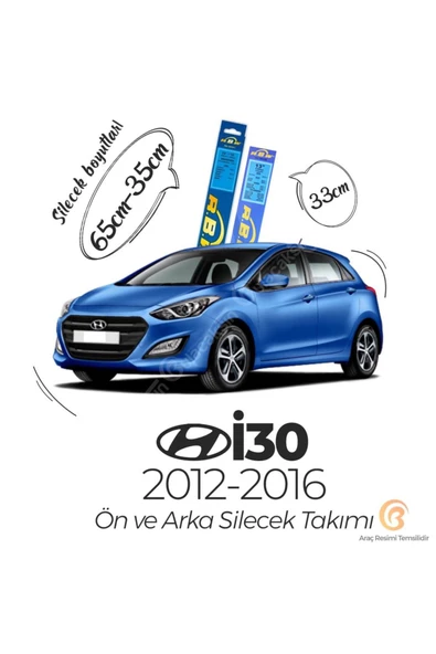 Rbw Hyundai I30 Ön Arka Silecek Seti (2012-2016) ürün görseli 1