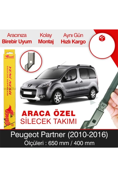 Inwells Muz Silecek Partner Tepee-berlıngo (650-400 Mm) ürün görseli 1