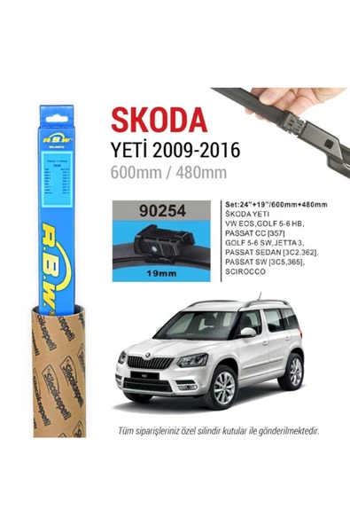 Rbw Skoda Yeti Muz Silecek Takımı (2009-2016) ürün görseli 1