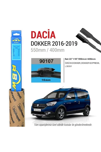 Rbw Dacia Dokker Muz Silecek Takımı (2016-2019) ürün görseli 1