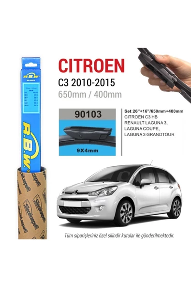 Rbw Citroen C3 Muz Silecek Takımı (2010-2015) ürün görseli 1