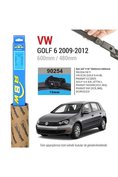 Rbw Vw Golf 6 Muz Silecek Takımı (2009-2012) ürün görseli 1